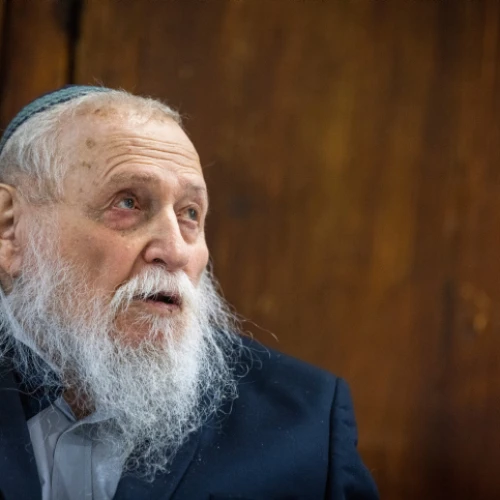 Rabbi Haim Drukman during a press conference in Jerusalem, March 22, 2022. Photo by Olivier Fitoussi/Flash90.