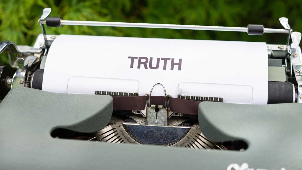 Typewriter With Word Truth