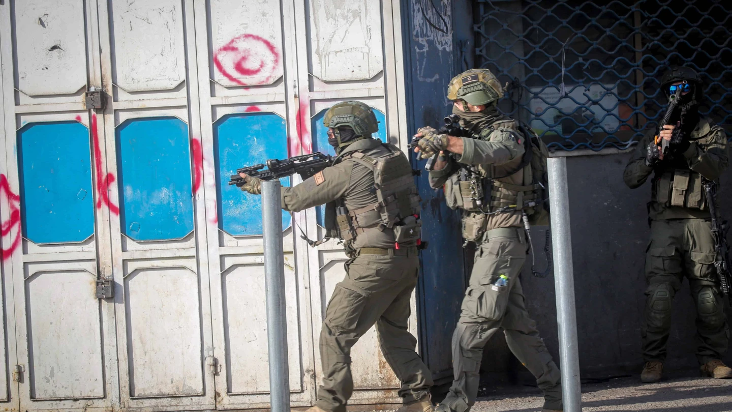 Israeli forces nab 14 suspects after probe into Judea, Samaria explosive materials