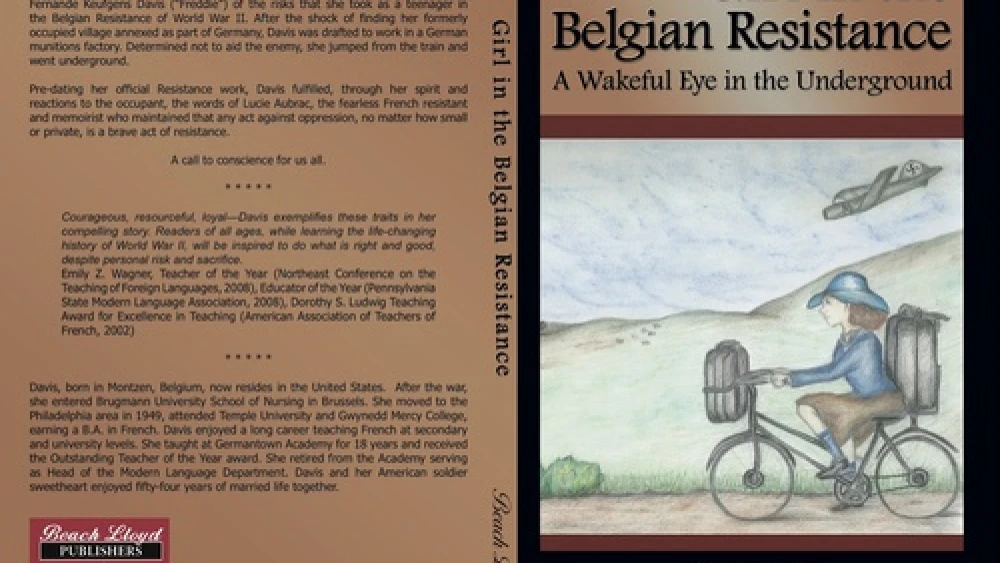The cover and back of “Girl in the Belgian Resistance,” a Holocaust memoir written by Fernande K. Davis and published by Beach Lloyd Publishers. Credit: Beach Lloyd Publishers.