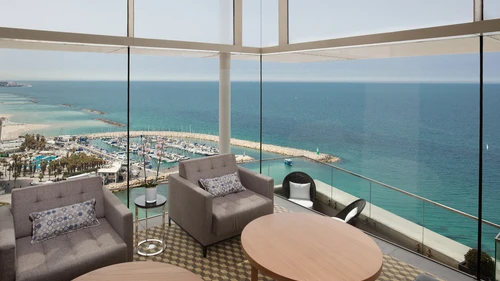The Vista Club at the Tel Aviv Hilton. Credit: Courtesy Hilton.