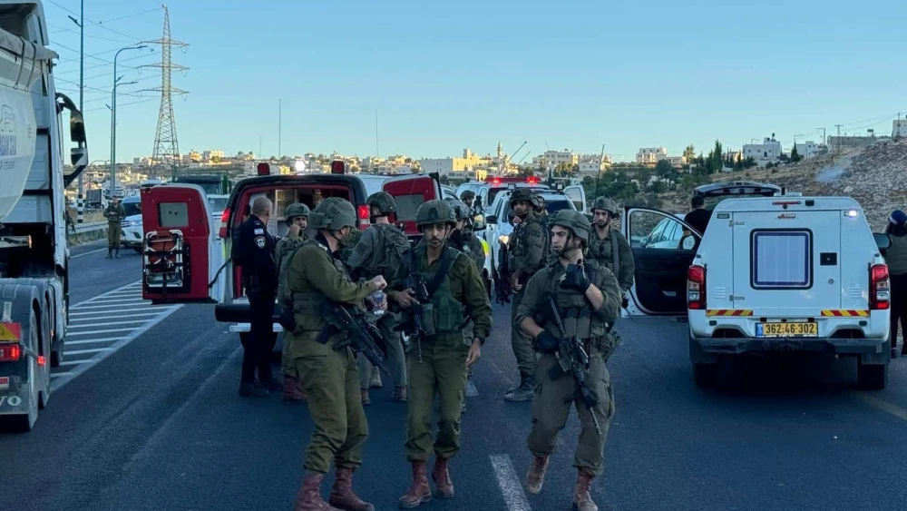 An Israeli was seriously wounded in a combined terror shooting and stabbing near Kiryat Arba in Judea, July 31, 2024. Credit: Israel Defense Forces.