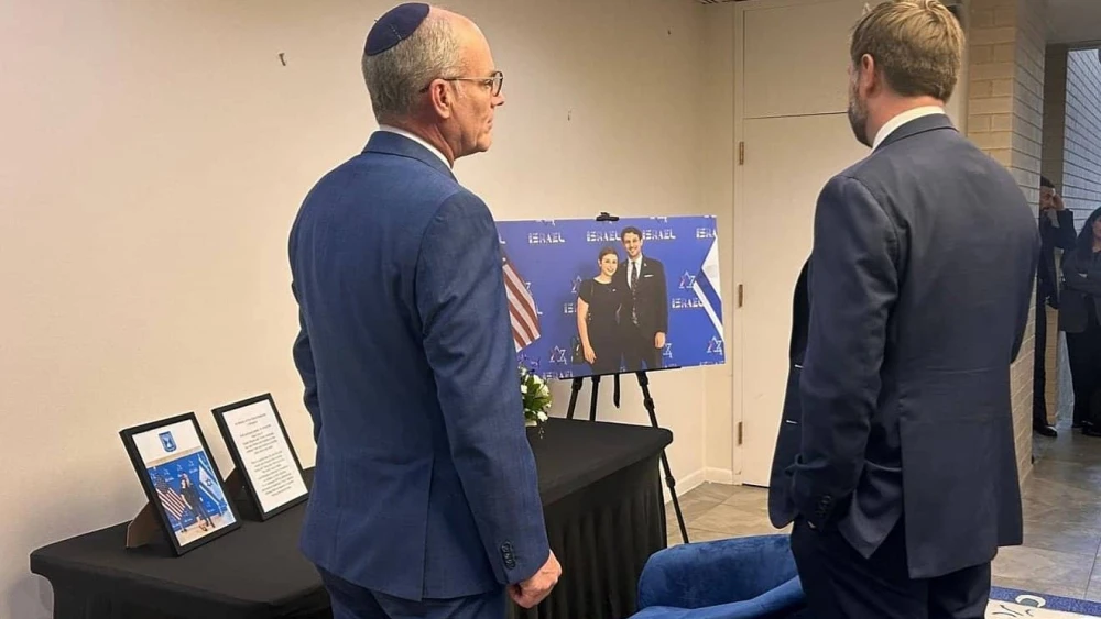 U.S. Vice President J.D. Vance and Israeli Ambassador Yechiel Leiter at the Israeli Embassy in Washington, D.C., on May 27, 2025. Source: @yechielleiter/X.