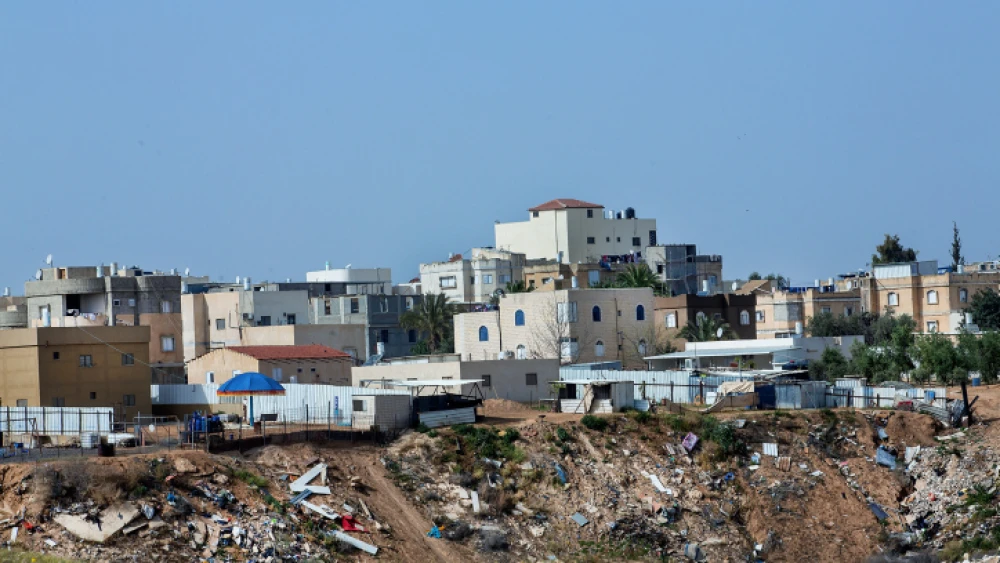 A view of the Bedouin city of Rahat in the northern Negev, April 8, 2019. Photo by Moshe Shai/Flash90.