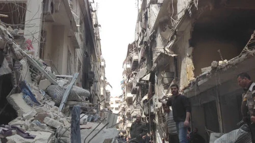 Damage to the Christian quarter of Aleppo, Syria, in January 2016. Credit: Aid to the Church in Need