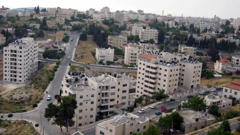 Apartment buildings in a residential neighborhood in Ramallah in the West Bank, home to the Palestinian Authority. Credit: Wikimedia Commons.