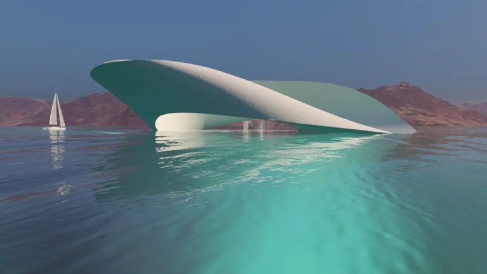 The Dead Sea virtual museum as envisioned by Neuman Hayner Architects. Photo by Ikonospace.