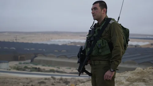 Maj. Anan Ganm, a Druze-Israeli deputy commander of the Caracal Battalion, said the IDF understands that the Islamic State terror group “is getting stronger in the Sinai.” Credit: IDF Spokesperson's Unit.