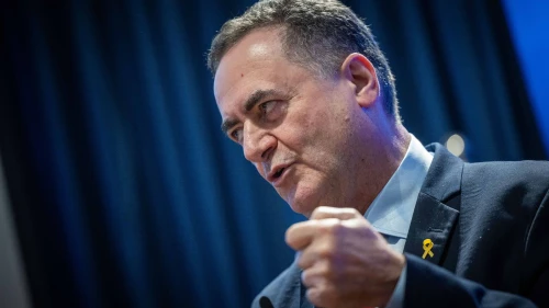 Outgoing Israeli Foreign Minister Israel Katz at the ministry in Jerusalem, Nov. 10, 2024. Photo by Yonatan Sindel/Flash90.