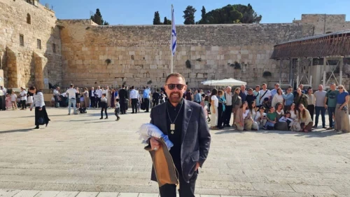 American Pastor Larry Huch at the Western Wall in Jerusalem, Oct. 17, 2025. Credit: Courtesy.