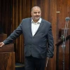 Ra'am Party Chairman Mansour Abbas in the plenary hall of the Knesset in Jerusalem, June 13, 2022. Photo by Yonatan Sindel/Flash90.
