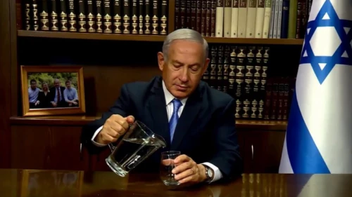 Israeli Prime Minister Benjamin Netanyahu tells Iranians that despite their theocratic regime’s hatred of Israel, the Jewish state will create a website teaching farmers to recycle wastewater to save the country from severe drought. Source: Screenshot.