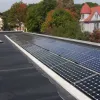 Beth El-Kesser Israel in New Haven, Conn., has a grid-tiled photovoltaic array on its synagogue roof due to the work of Rabbi Jon-Jay Tilsen and his son, Tzvi, for Tzvi's bar mitzvah project. Credit: Beth El-Kesser Israel.