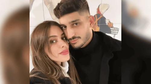 Liron Yitzhak and his fiancée Almog