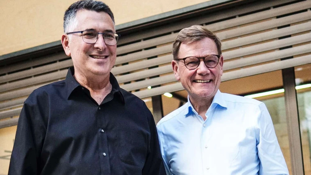 Israeli Foreign Minister Gideon Sa’ar (left) hosts German Foreign Minister Johann Wadephul in Tel Aviv on Nov. 1, 2025. Source: @gidonsaar/X.