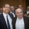 Incoming Jewish Agency chairman Isaac Herzog with outgoing chairman Natan Sharansky at the board of governors conference of the Jewish Agency at the Orient Hotel in Jerusalem on June 24, 2018. Photo by Hadas Parush/Flash90.