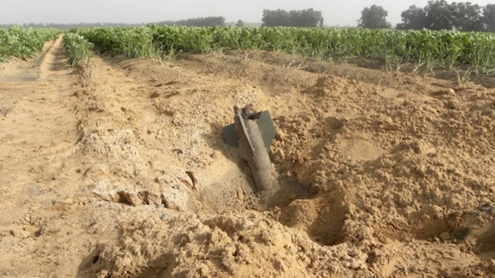 The remnants of a Gazan rocket fired into southern Israel. Photo by Ronit Minaker.
