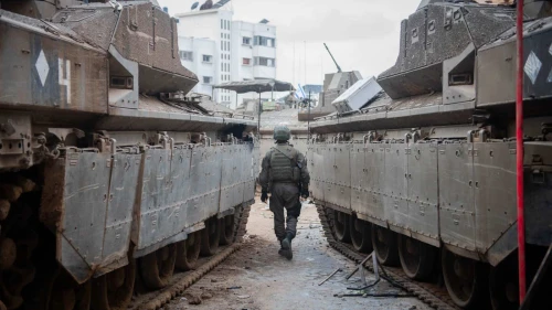 Israeli troops operating in the Hamas-ruled Gaza Strip, Dec. 20, 2023. Credit: IDF.