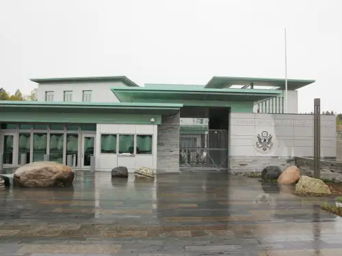 The entrance to the U.S. embassy in Oslo, Norway. Credit: Courtesy of the U.S. Department of State.