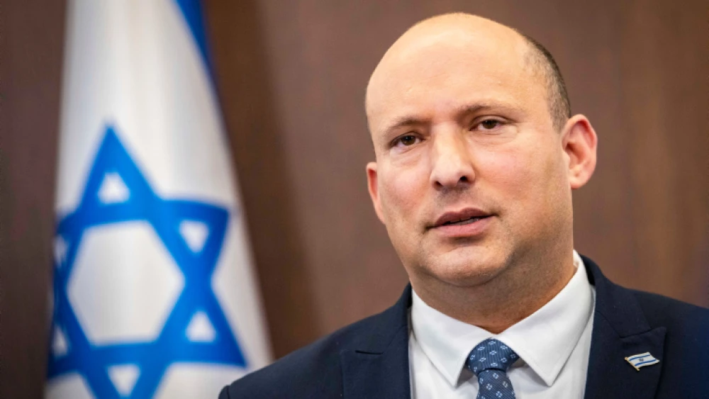 Then-Prime Minister Naftali Bennett leads a Cabinet meeting in Jerusalem, May 8, 2022. Photo by Olivier Fitoussi/Flash90.
