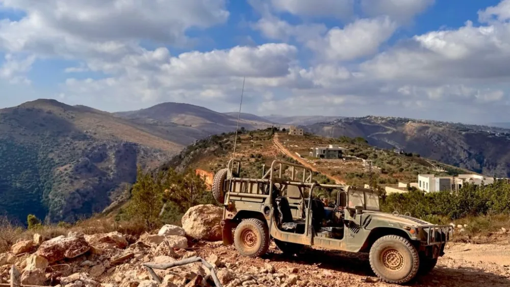 An IDF jeep at Beaufort Castle in southeastern Lebanon on July 9, 2026. Photo by Kostis Konstantinou/TPS-IL.