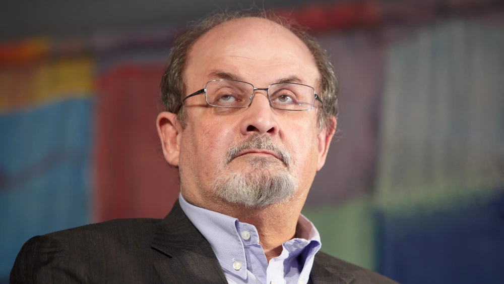Author Salman Rushdie speaking in Novello, Italy, May 29, 2011. Credit: Andersphoto/Shutterstock.