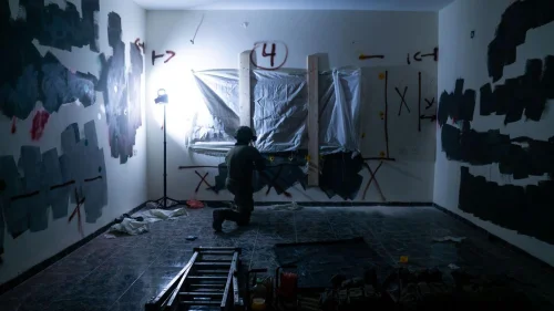 Israeli forces demolish the home in Ni'lin in Judea of Palestinian terrorist Mutaz al-Khawajain, who perpetrated a deadly attack in Tel Aviv, May 22, 2023. Credit: IDF.