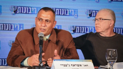 Ashraf Jabari attends the Moreshet Conference of the “Besheva” group on Feb. 12, 2017. Photo by Gershon Elinson/Flash90.