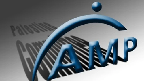 Logo for AMP, American Muslims for Palestine. Source: Screenshot.