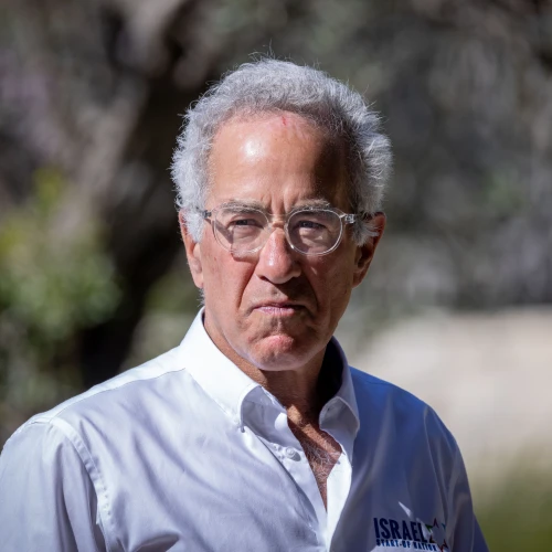 Philanthropist Sylvan Adams during a visit to the President's Residence in Jerusalem, Nov. 7, 2021. Photo by Yonatan Sindel/Flash90.