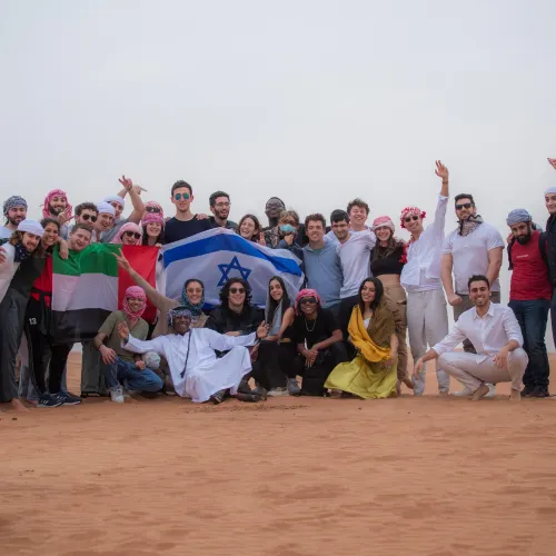 Participants of the Israel on Campus Coalition’s inaugural Geller International Fellowship in the United Arab Emirates. Source: Courtesy.