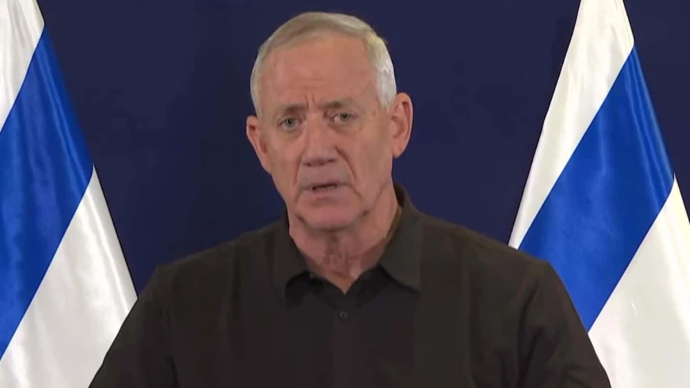 Israeli National Unity Party chairman Benny Gantz speaking on Oct. 11, 2023. Source: YouTube.