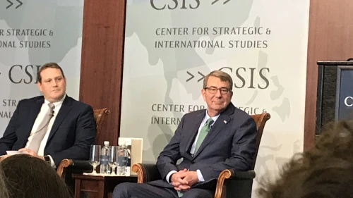 Former U.S. Defense Secretary Ash Carter at the Center for Strategic and International Studies in Washington, D.C., on June 12, 2019. Photo by Jackson Richman/JNS.