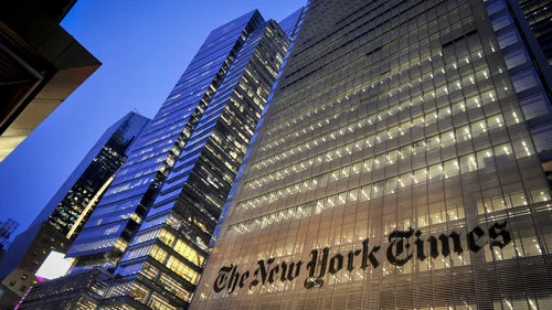 The New York Times building in New York City. Credit: Serge Attal/Flash90.