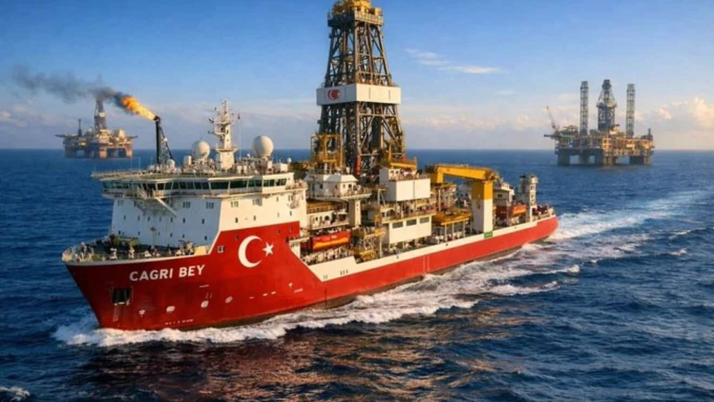 The Turkish drill ship Cagri Bey. Source: Social media.