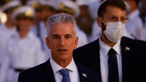 Mossad chief David Barnea attends a Remembrance Day ceremony at the Western Wall in Jerusalem, May 3, 2022. Credit: Olivier Fitoussi/Flash90.
