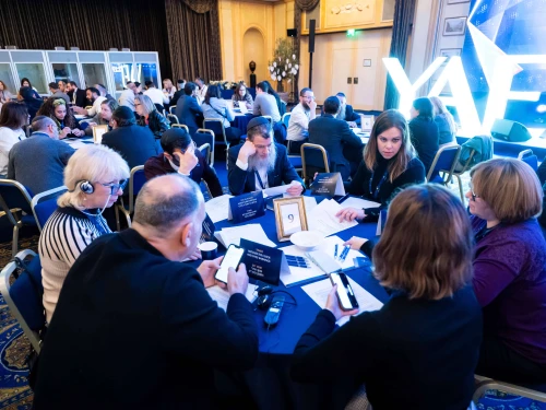 Jewish education leaders gather at the Yael Foundation's fourth annual summit on Jewish education in Vienna, Austria, on Feb. 3, 2026. Photo by Gadi Sierra.