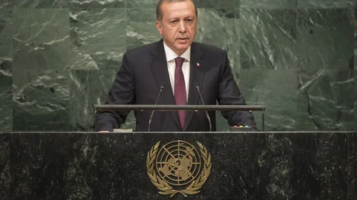 Turkish President Recep Tayyip Erdoğan alleged that the fact that Israeli flags were waved during celebrations for the “yes” vote for Kurdish independence proved Israel’s Mossad intelligence agency was involved. Credit: U.N. Photo/Cia Pak.