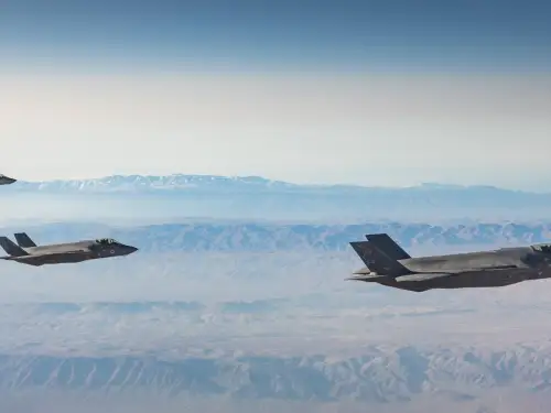 “Adir” (F-35I) aircraft on their way to strike in Iran, March 15, 2026. Credit: IDF.