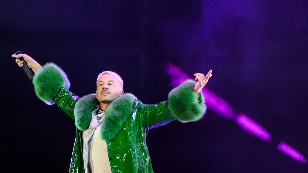 U.S. rapper Macklemore, whose real name is Benjamin Haggerty, performs at the Golden Coast Rap Festival in Corcelles-les-Monts, near Dijon, France, on Aug. 30, 2026. Photo by Arnaud Finistre/AFP via Getty Images.