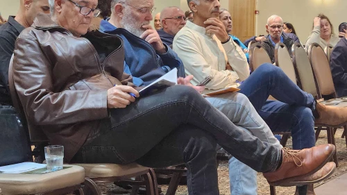 Participants in the "Securing the North" conference at the Leonardo Plaza Hotel in Tiberias, Israel, on Dec. 25, 2024. Credit: Courtesy.