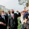 Israeli Prime Minister Benjamin Netanyahu attends a ceremony for a new neighborhood in Kfar Etzion, Gush Etzuib, on March 14, 2021. Photo by Gershon Elinson/Flash90.