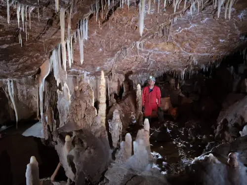 The Jubilee Cave uncovered near Ofra in the Binyamin region of Samaria is among the biggest ever found in Israel. Photo by Boaz Langford.