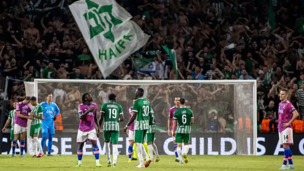 The UEFA Champions League Group H football match between Maccabi Haifa and Juventus at the Sammy Ofer Stadium in Haifa, Oct. 11, 2022. Photo by Oren ben Hakoon/Flash90.