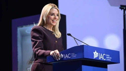 U.S. Attorney General Pam Bondi speaking at the annual Israeli-American Council National Summit in Hollywood, Fla., Jan. 16, 2026. Credit: IAC.