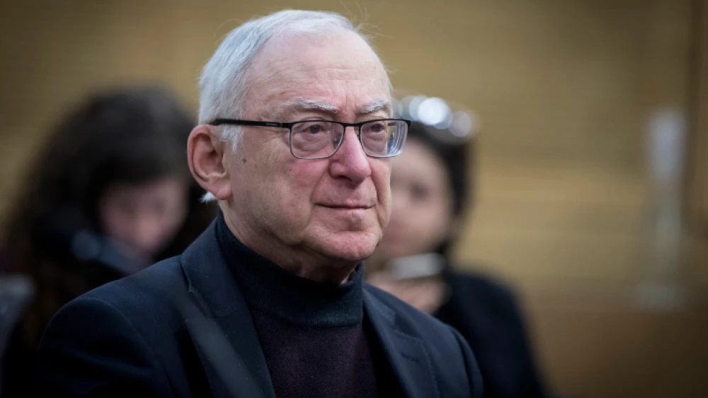 Tel Aviv University Professor Asa Kasher attends a Special Committee meeting on drug and alcohol abuse at the Knesset in Jerusalem, Jan. 24, 2017. Photo by Yonatan Sindel/Flash90.