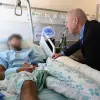 Israeli Defense Minister Yoav Gallant visits a soldier who was wounded in Jenin, June 20, 2023. Photo by Nicole Laskavi/Israeli Defense Ministry.