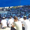 A Memorial Day ceremony at Yad Labanim in Psagot. Photo by Shalom Tzuberi/TPS.