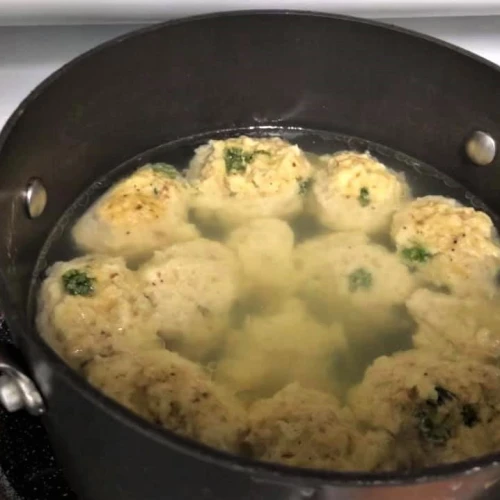 Matzah-ball soup. Photo by Adam Bell.
