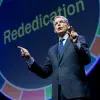 Union for Reform Judaism president Rabbi Rick Jacobs speaks at the organization's biennial convention in Boston in December 2017. Credit: URJ via Facebook.